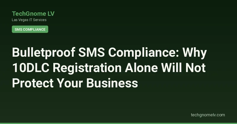 Hero image representing Bulletproof SMS Compliance: Why 10DLC Registration Alone Will Not Protect Your Business