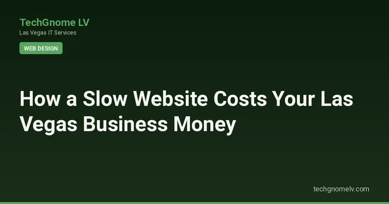 Hero image representing How a Slow Website Costs Your Las Vegas Business Money